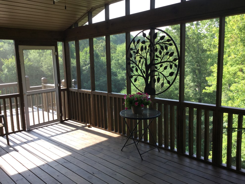 Design ideas for a large traditional deck in Other.
