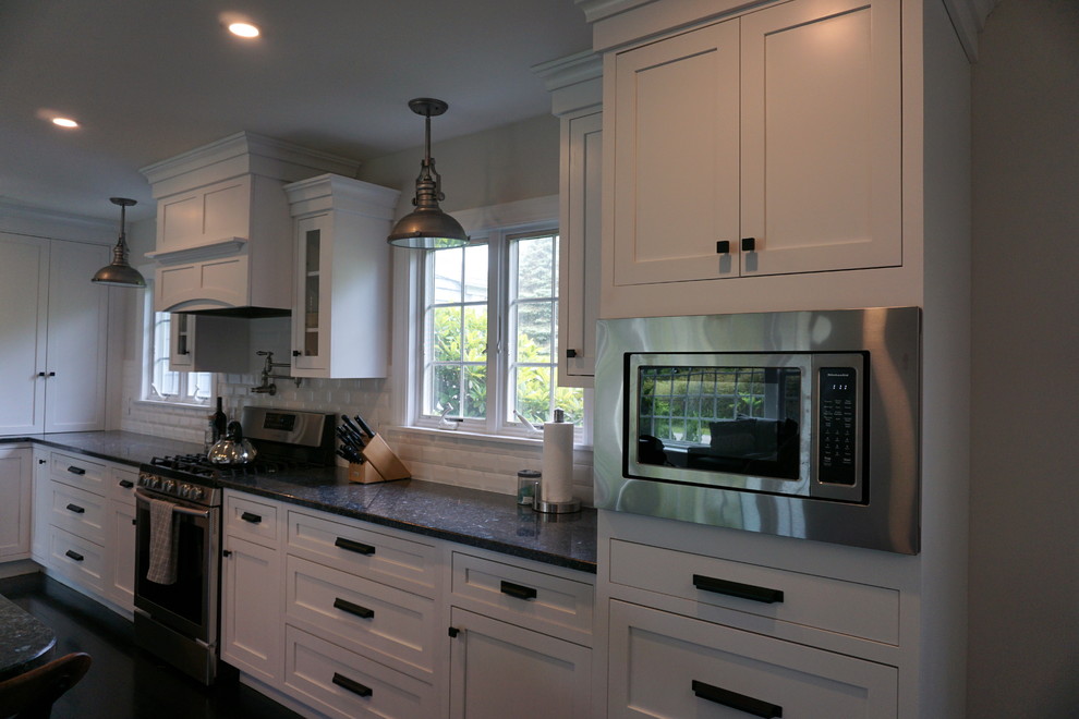 Example of a mid-sized transitional kitchen design in Providence