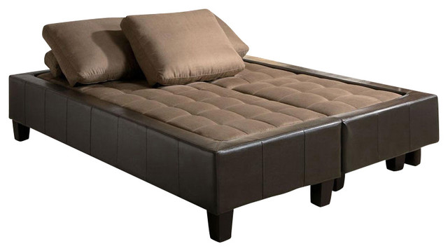 Fulton Tan Microfiber Convertible Sofa Bed Couch Sleeper 2 Ottoman Fulton Tan Microfiber Convertible Sofa Bed Couch Sleeper 2 Ottoman Sectional Set