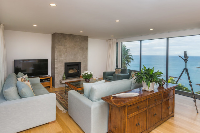 Hekerua Bay Residence contemporary-vardagsrum