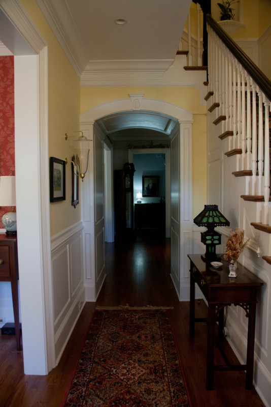 Inspiration for a transitional hallway remodel in Charlotte