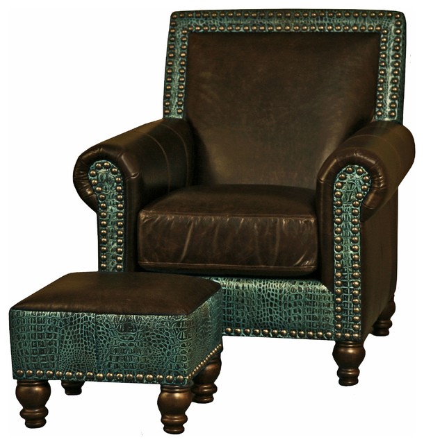 Western Style Leather Sofa Chair Southwestern Armchairs And Western Brown Turquoise Leather Nailhead Arm Chair