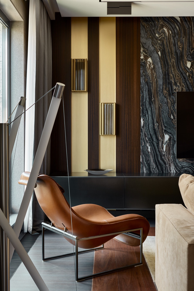 Люкс интерьер гостиной в Квартире 120 кв. м. в Современном стиле