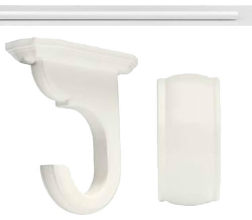 Kirsch Wood 2 Smooth Pole Ceiling Brackets End Cap Finial