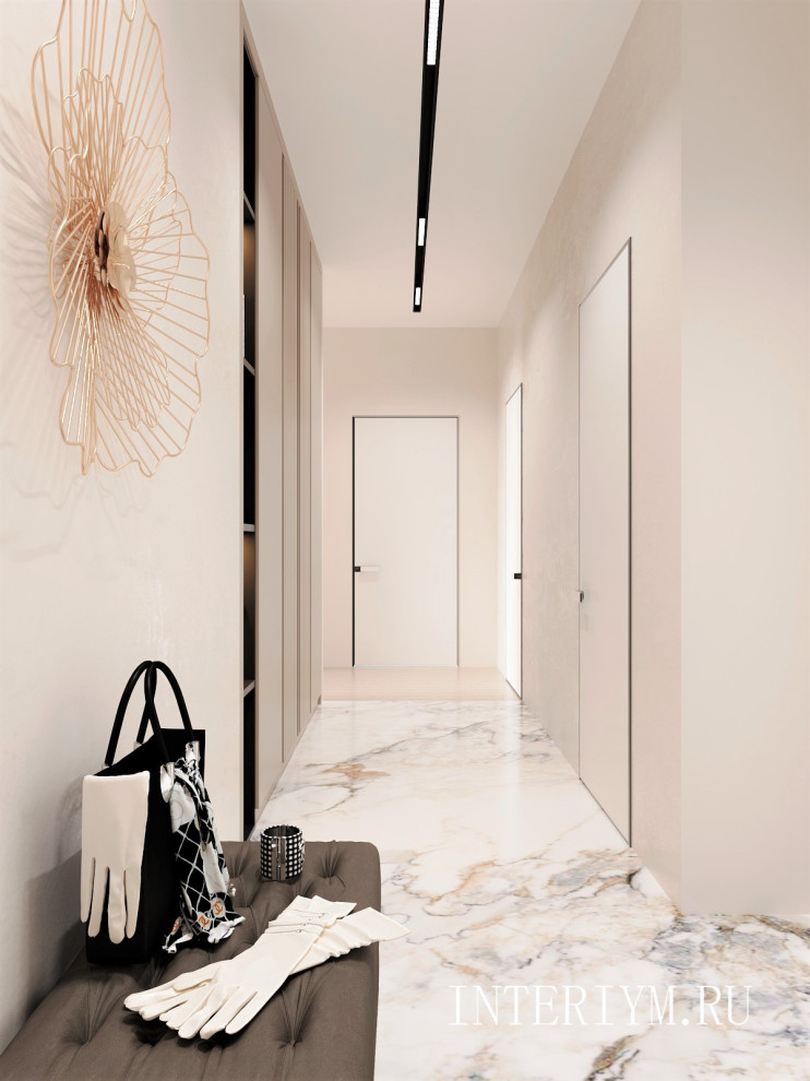 Дизайн коридора в кв. по ул. Батальонная, г. Волгоград