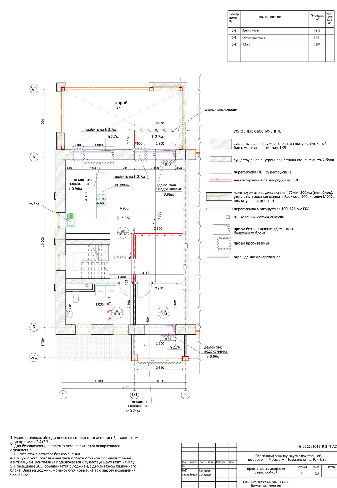 Перепланировка с пристройкой таунхауса, площадь 115 кв.м.
