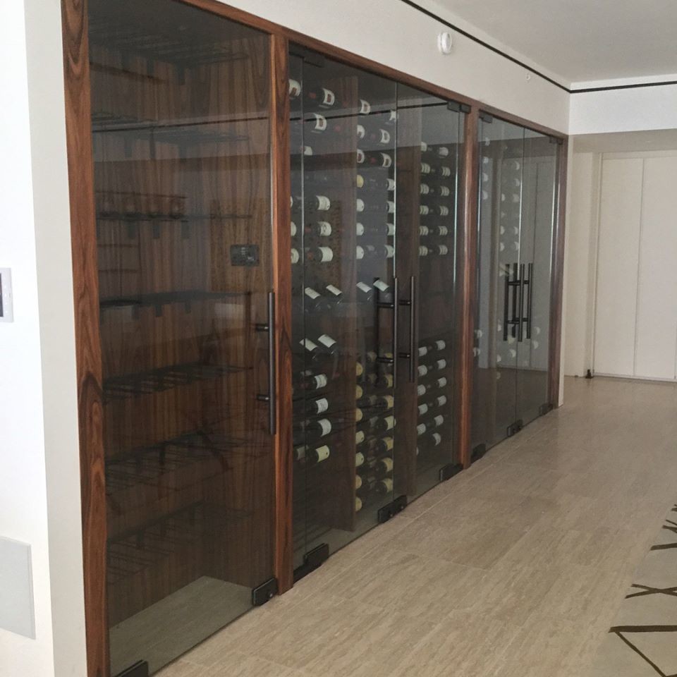 Trendy wine cellar photo in Miami