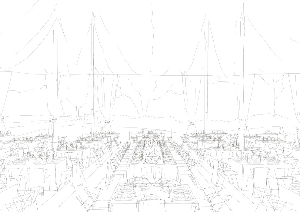 Wedding design sketches by Albina Alieva