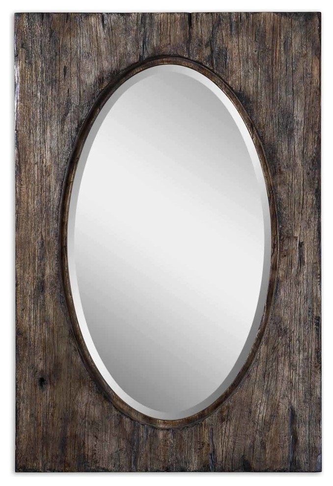 Hichcock Distressed Oval Mirror