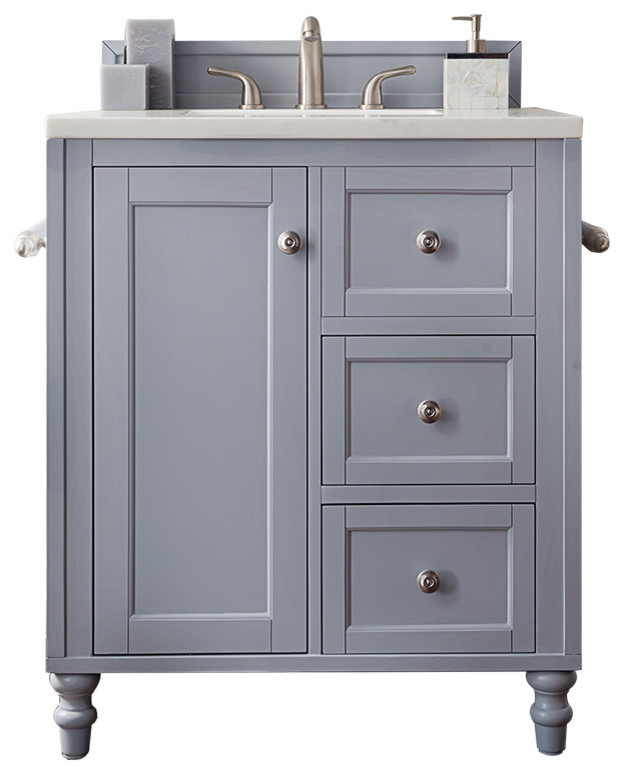 Copper Cove Encore 30" Single Vanity Silver Gray, 3 cm Arctic Fall Top