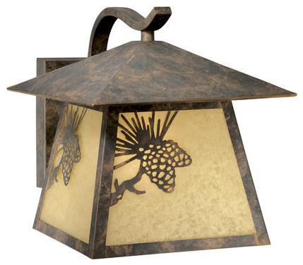 Vaxcel Lighting OW50593 Whitebark 1 Light Outdoor Wall Sconce - Rustic - Outdoor Wall Lights And ...