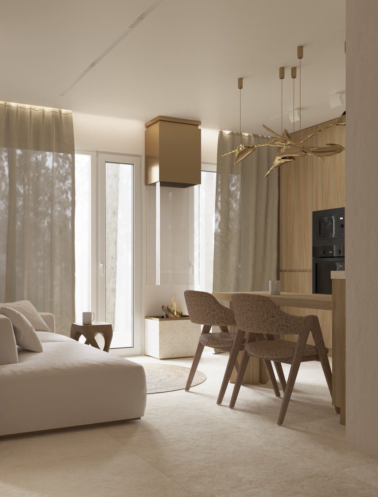 Проект загородного дома в Ленинградской области, стиль джапанди