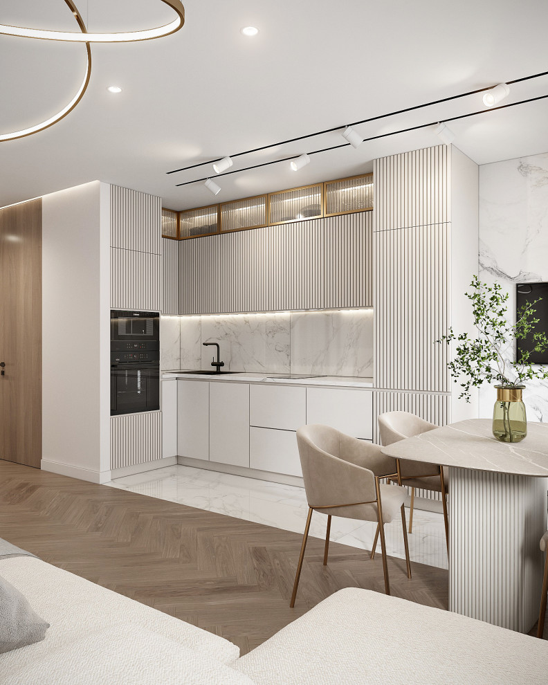 Современный светлый интерьер квартиры