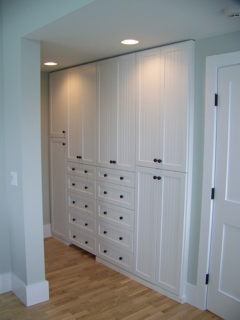 Beach House on Cape Cod Amoire Closet Storage - Contemporary - Closet