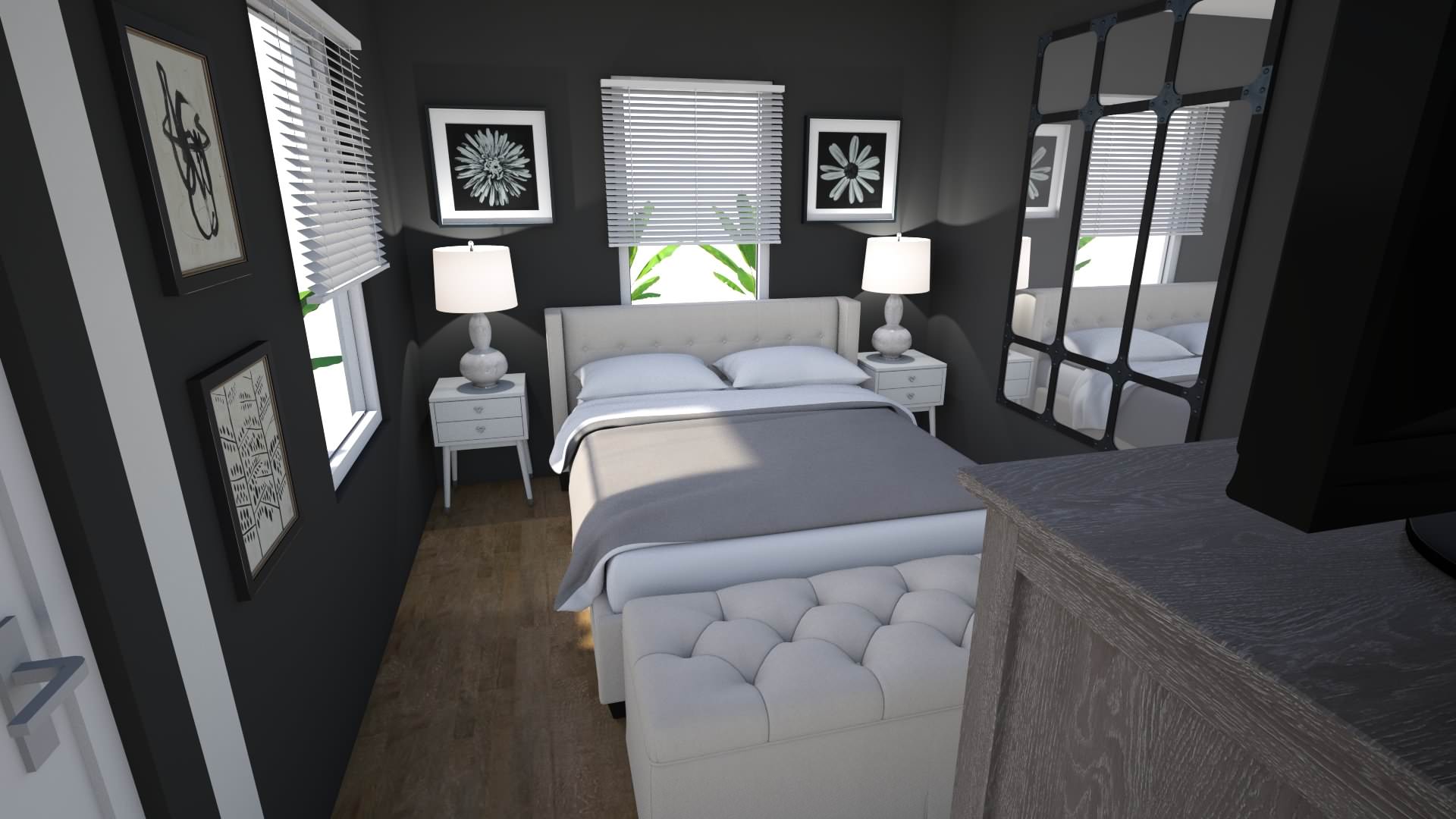 Example of an eclectic bedroom design in Austin