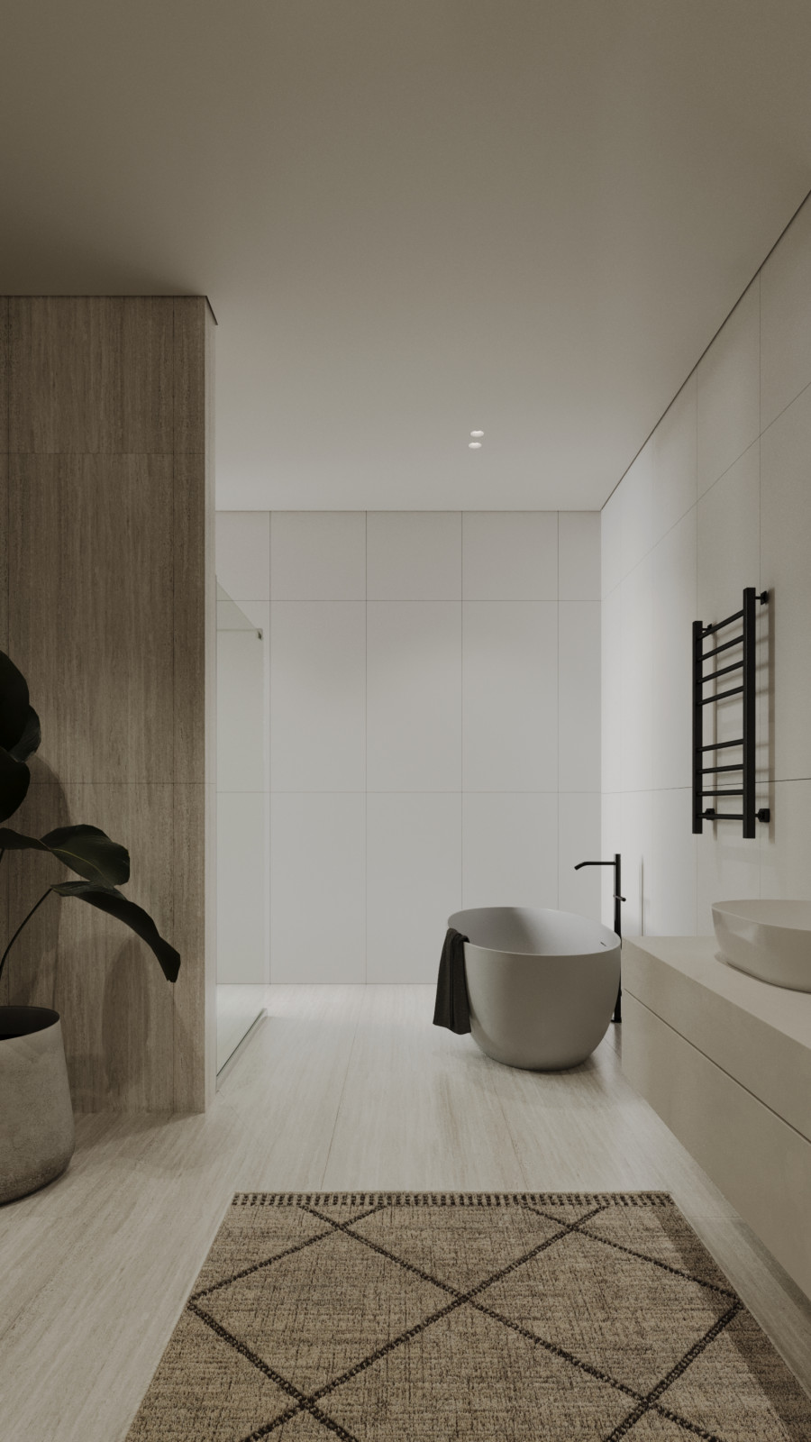 Санузел в проекте загородного дома The CUBE