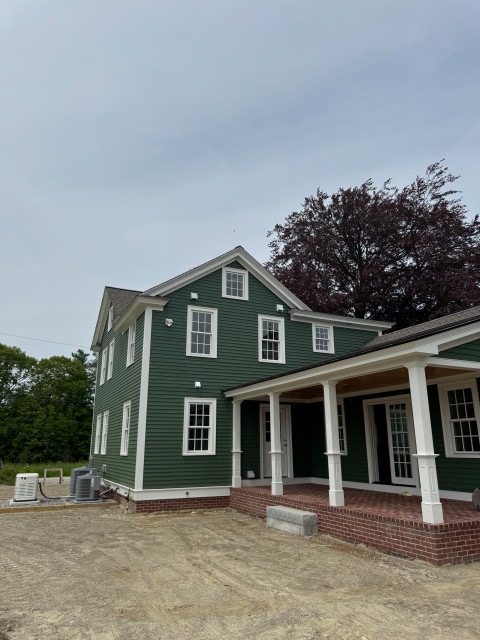 Custom Homes lantlig-fasad