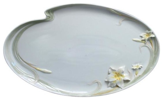 Lily Fruit Plate, Lily, Fine Porcelain