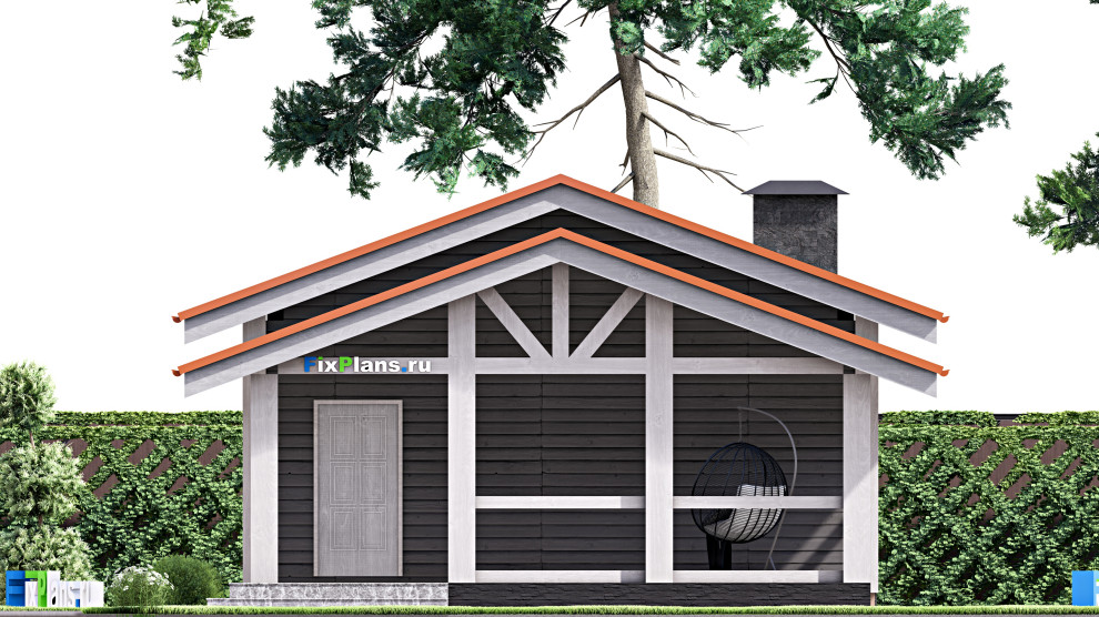 Проект одноэтажного дома 8х12м S70м2 F-14876