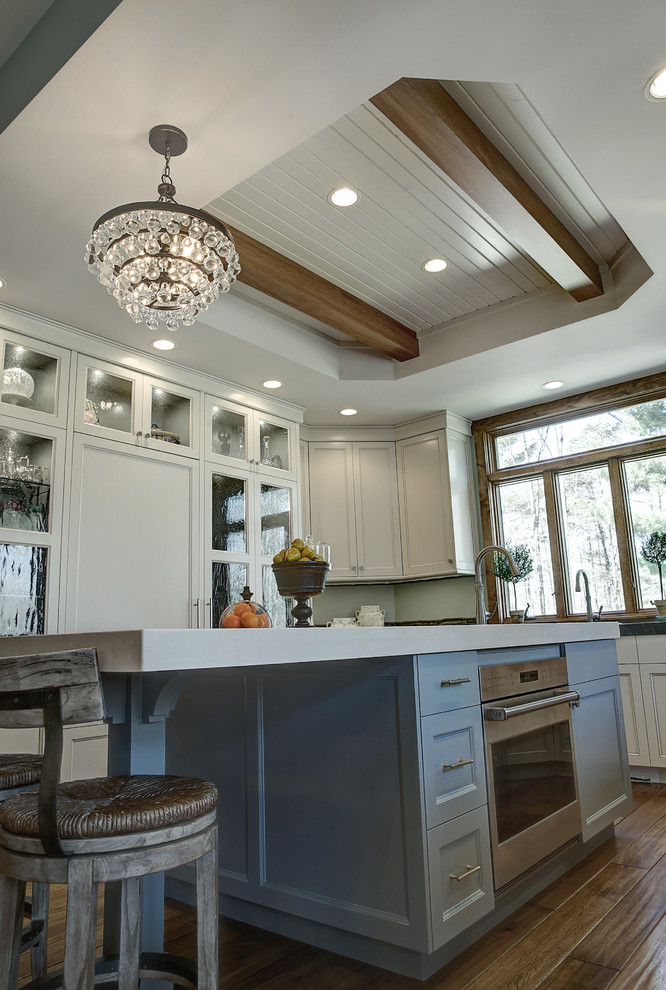 Example of a transitional kitchen design in Grand Rapids
