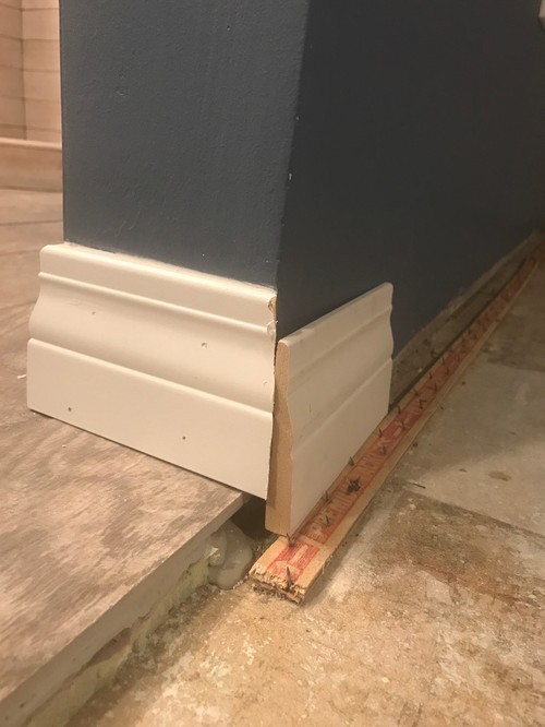 Need help on transitioning baseboard trim