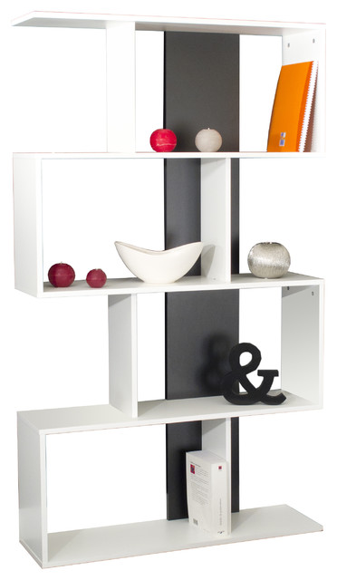 Sigma Bookcase, White / Black