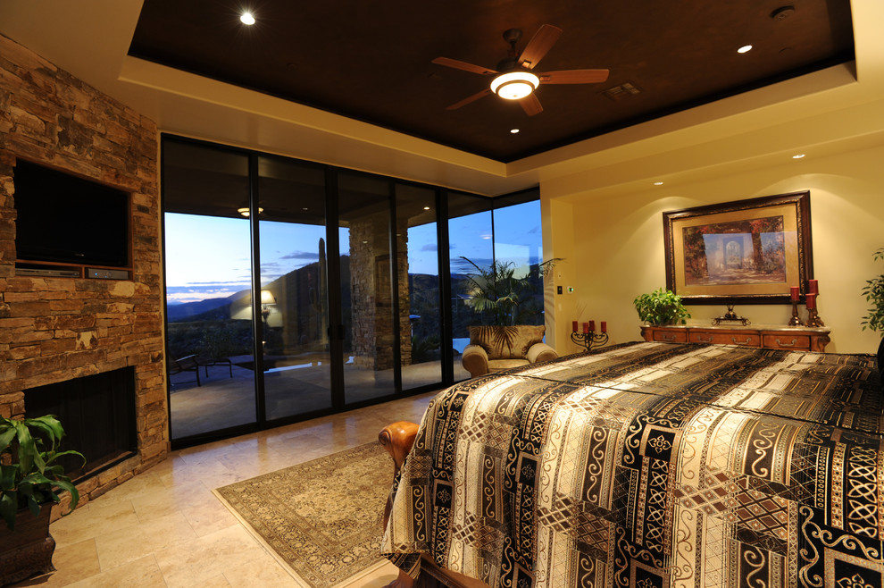 Design ideas for a traditional bedroom in Phoenix.