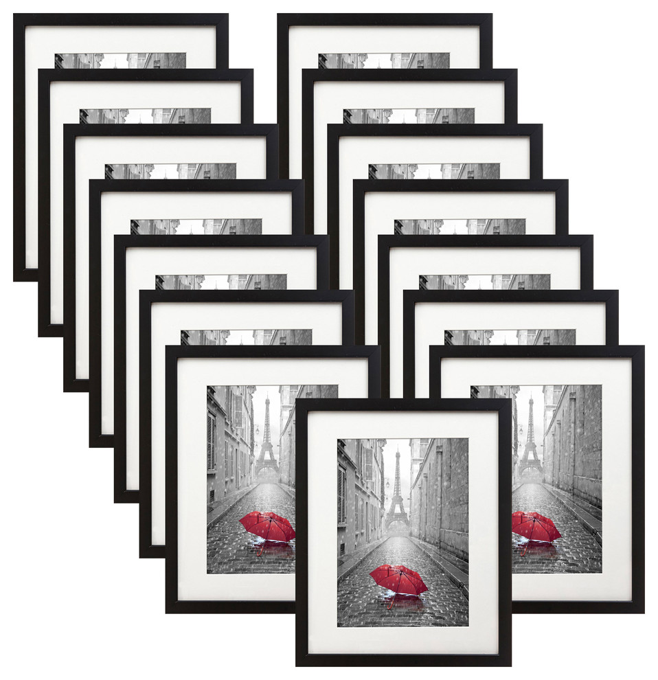 Americanflat 15 Pack - 11x13 Black Picture Frames - Display Pictures ...