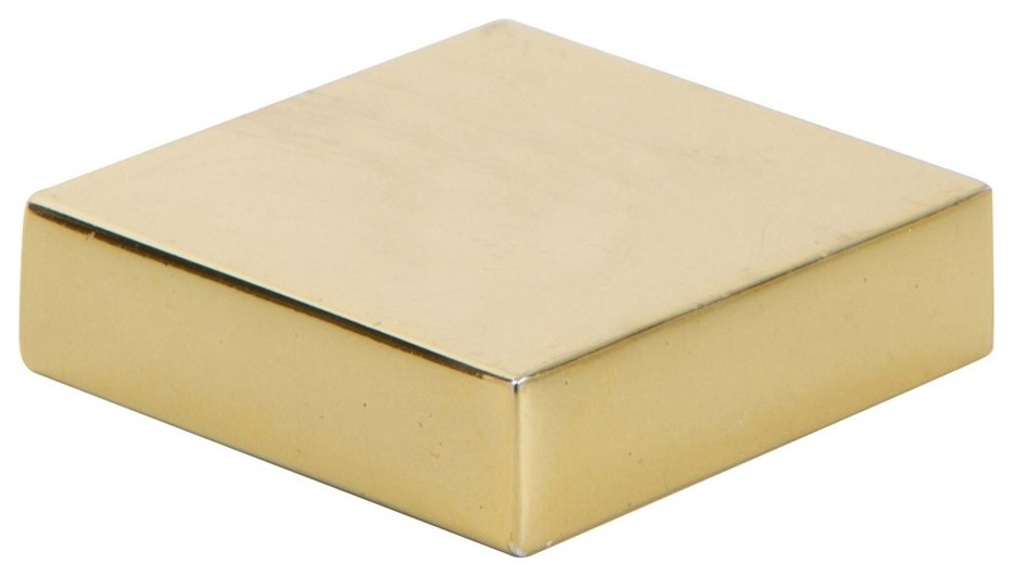Thin Square Knob 1.25", French Gold