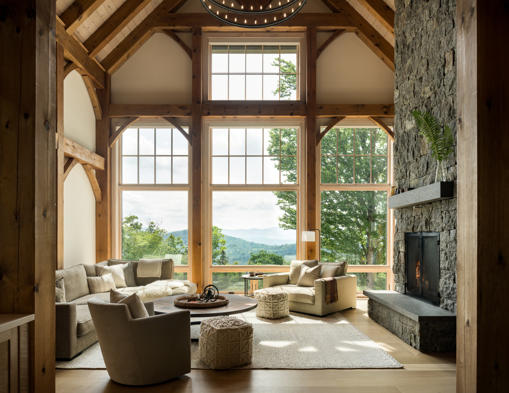 Green Mountain Getaway Rustic Living Room Burlington by Cushman