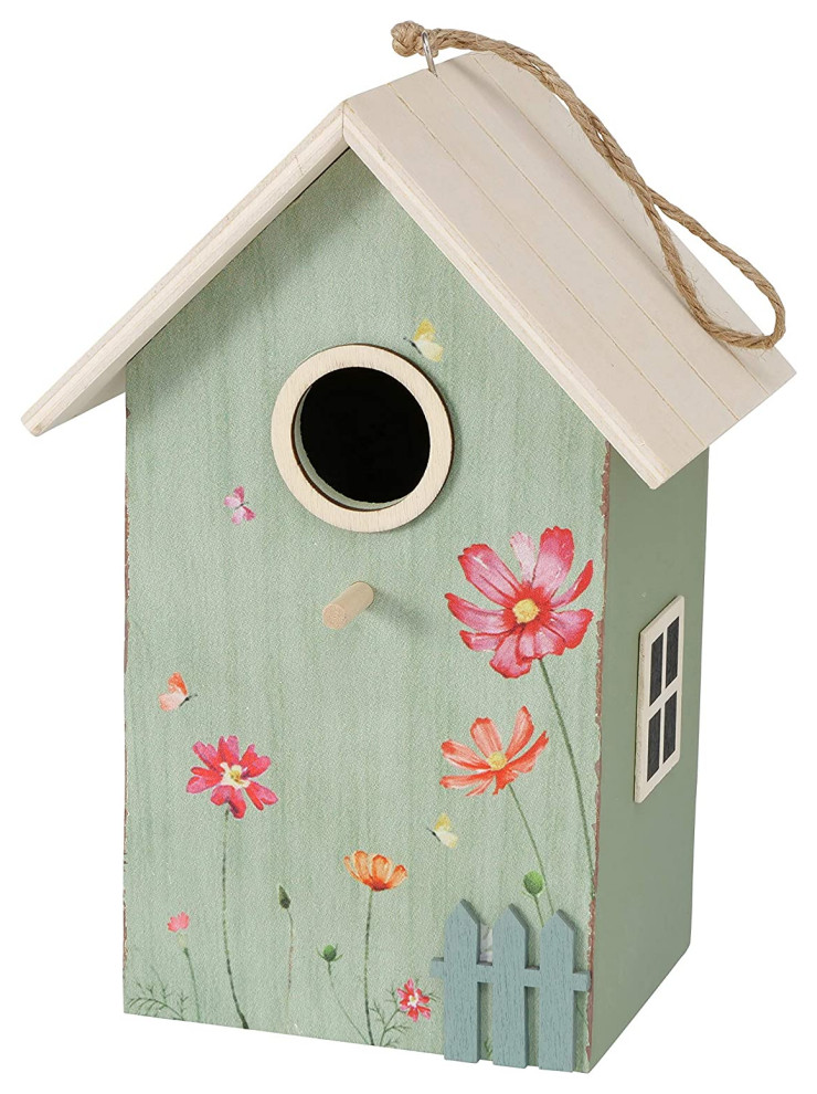 Rustic Birdhouse, 8.75 Inches Farmhouse Birdhouses by Whole House