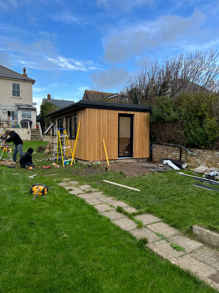 Outbuilding makeover and garden landscaping