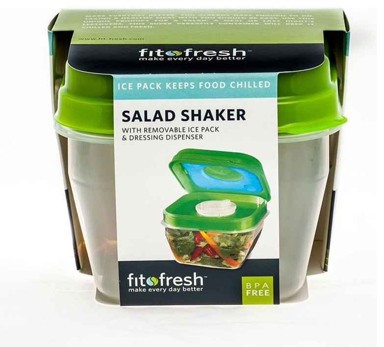 Fit & Fresh Salad Shaker Container Contemporary Lunch Boxes And