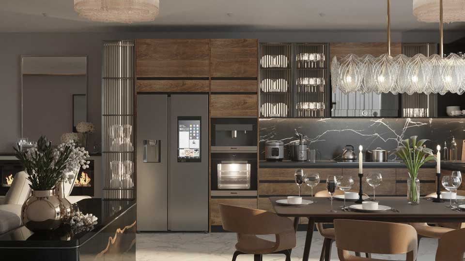 Кухня-столовая, гостинная