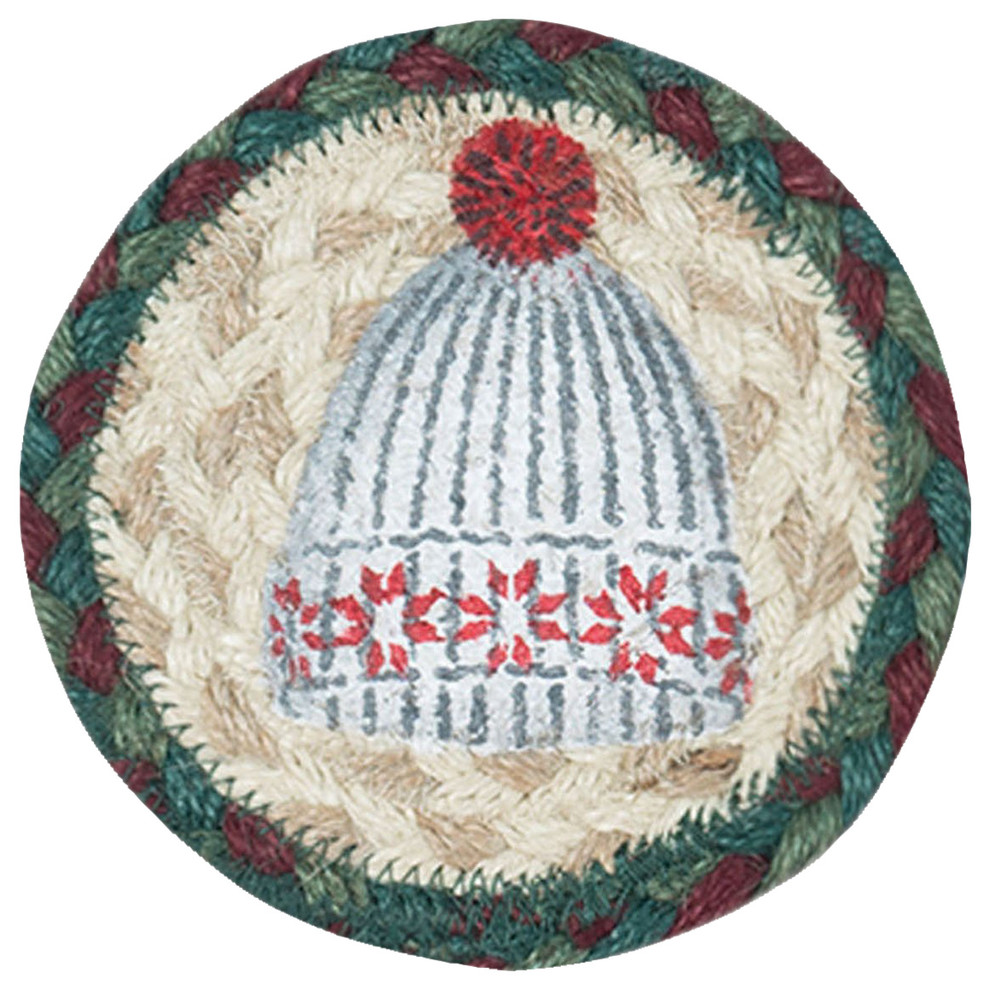 Winter Hat Printed Coaster, 5"x5"