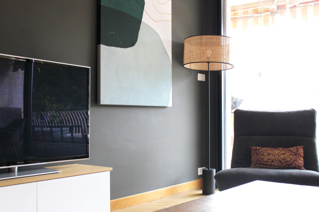 PROJET JS - Meuble sur-mesure dans une pi&egrave;ce de vie contemporary-living-room