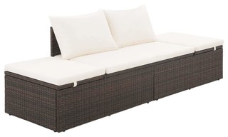 vidaXL Solid Acacia Wood Sun Lounger Brown Backyard Outdoor Lounge Day Sun Bed
