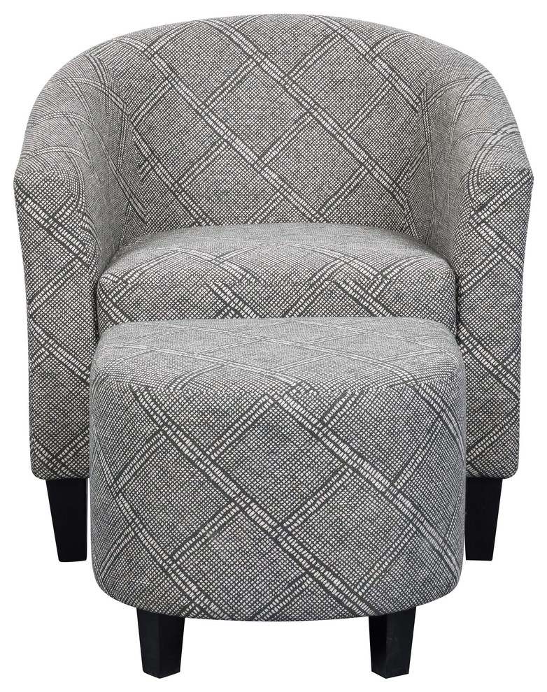 accent chair white and grey