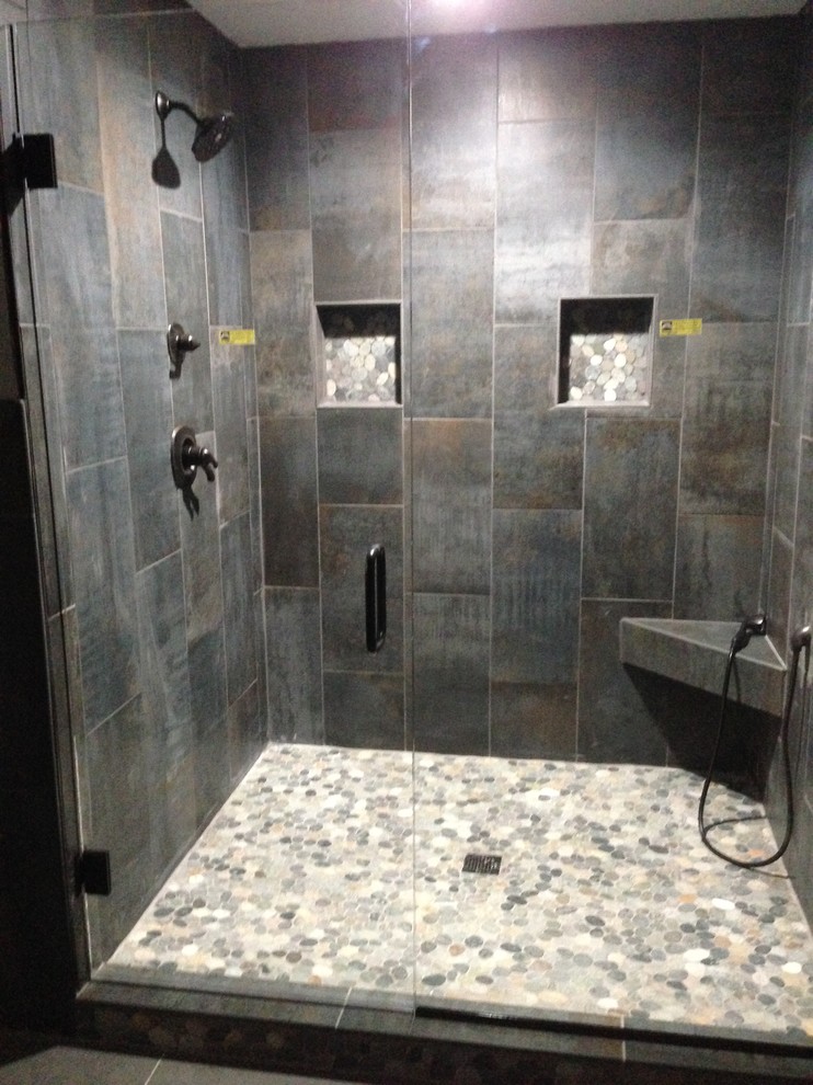 Bathroom - rustic bathroom idea in Indianapolis