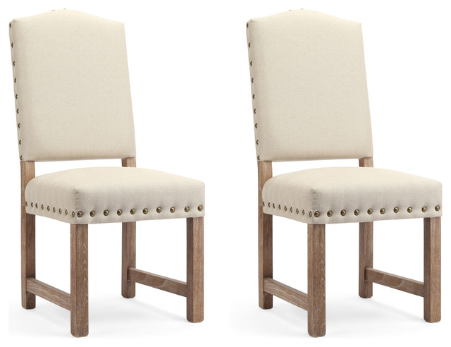 Princeton Upholstered Dining Chairs, Cream, Set of 2