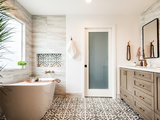 Beach Style Bathroom by Tamra Blair Interior Design, Inc.