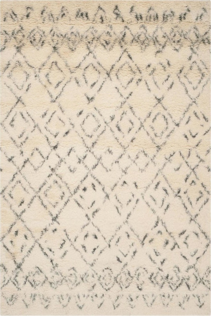 Safavieh Casablanca Shag CSB845A 4'x6' White/Gray Rug