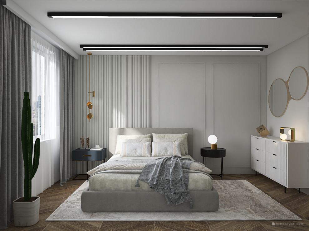 Современная трехкомнатная квартира с элементами неоклассики