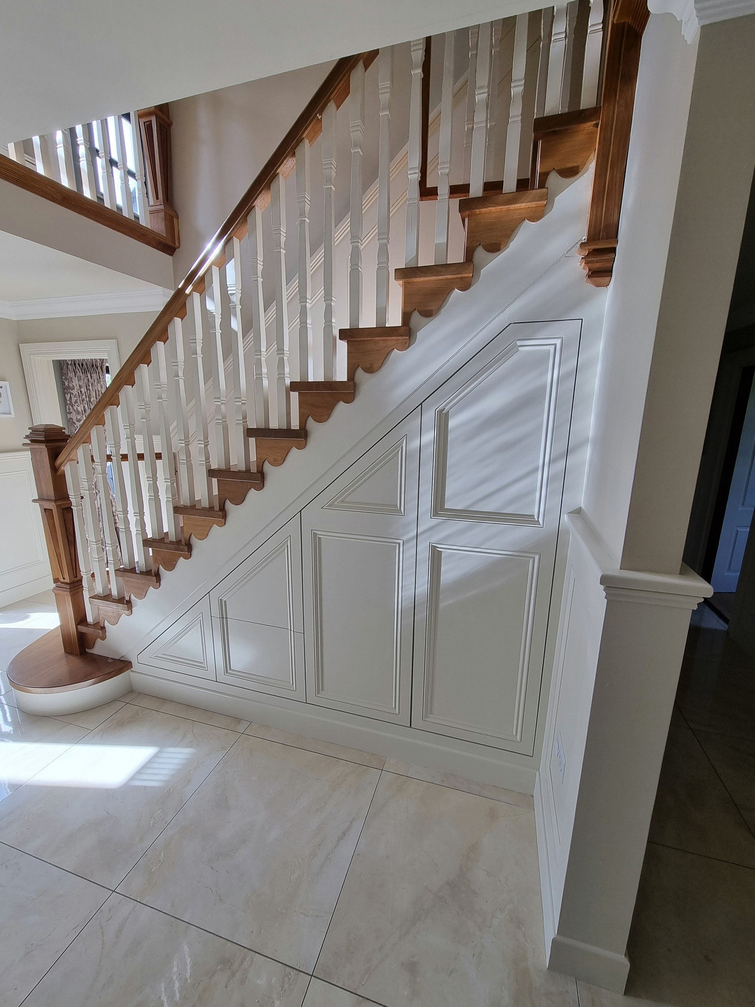 Example of a classic staircase design in Cork