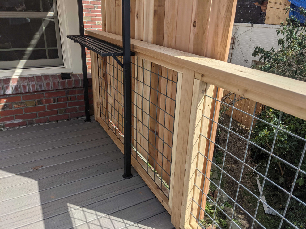 Deck - rustic deck idea in Seattle