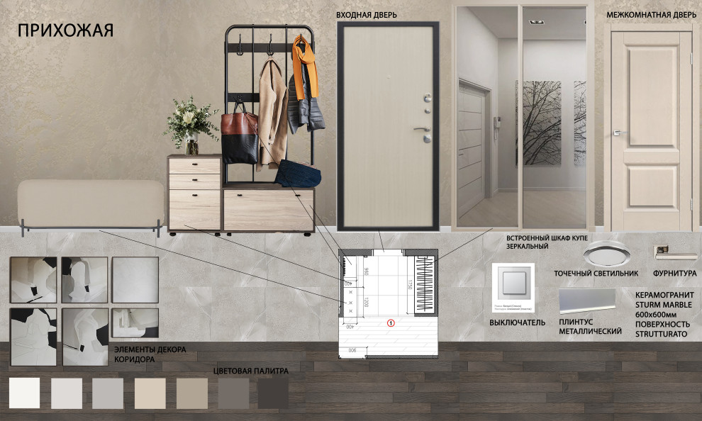 Современный стиль. 76 м2