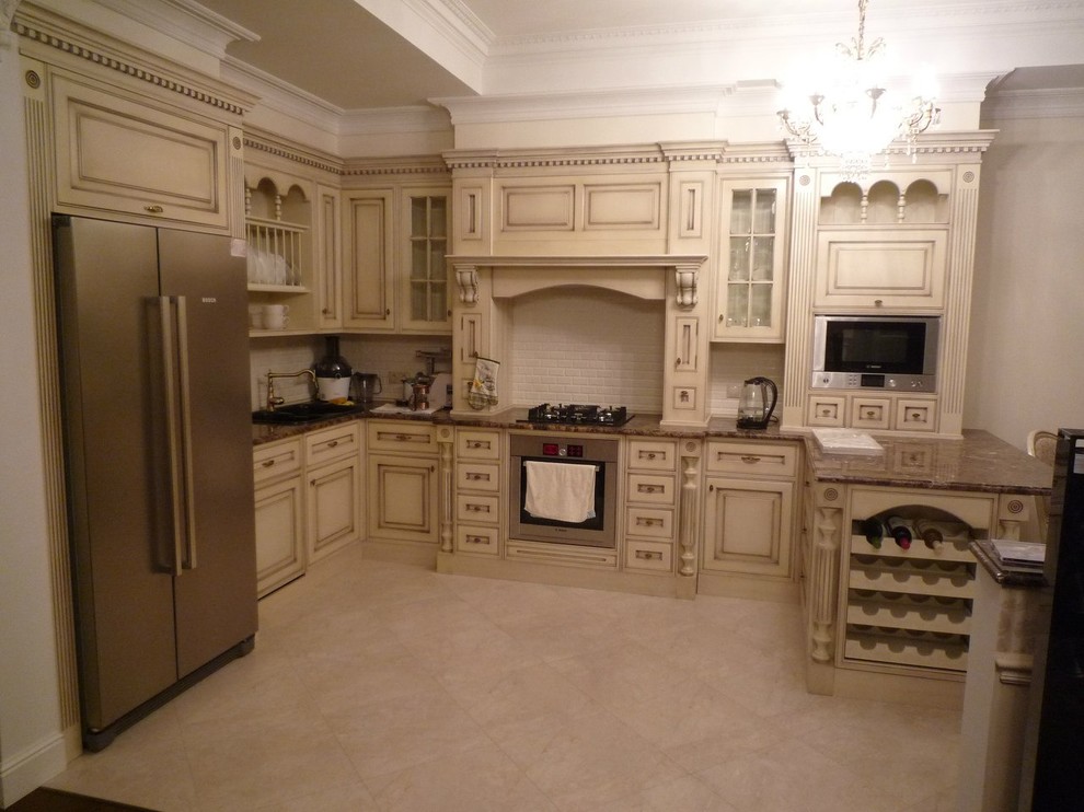 Кухня, МДФ, эмаль, патина, лак