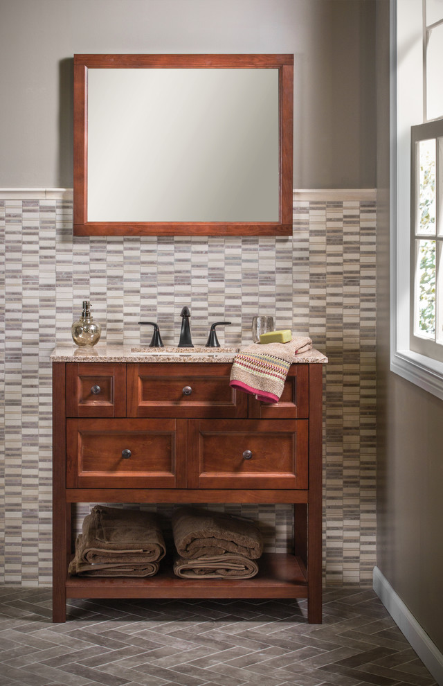 Bathroom - rustic bathroom idea in Orange County