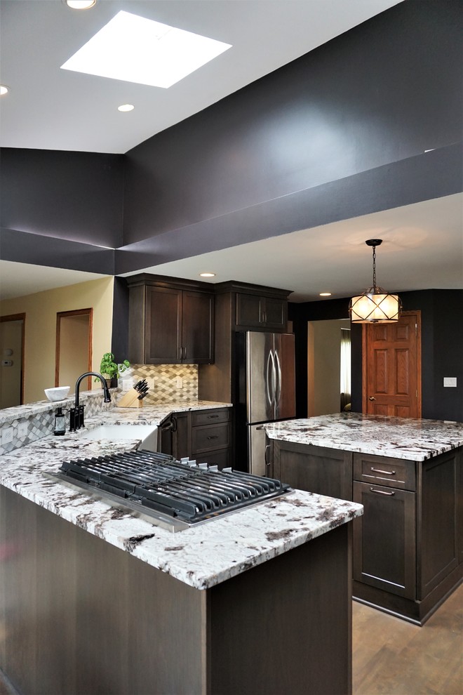 Example of a transitional home design design in New York