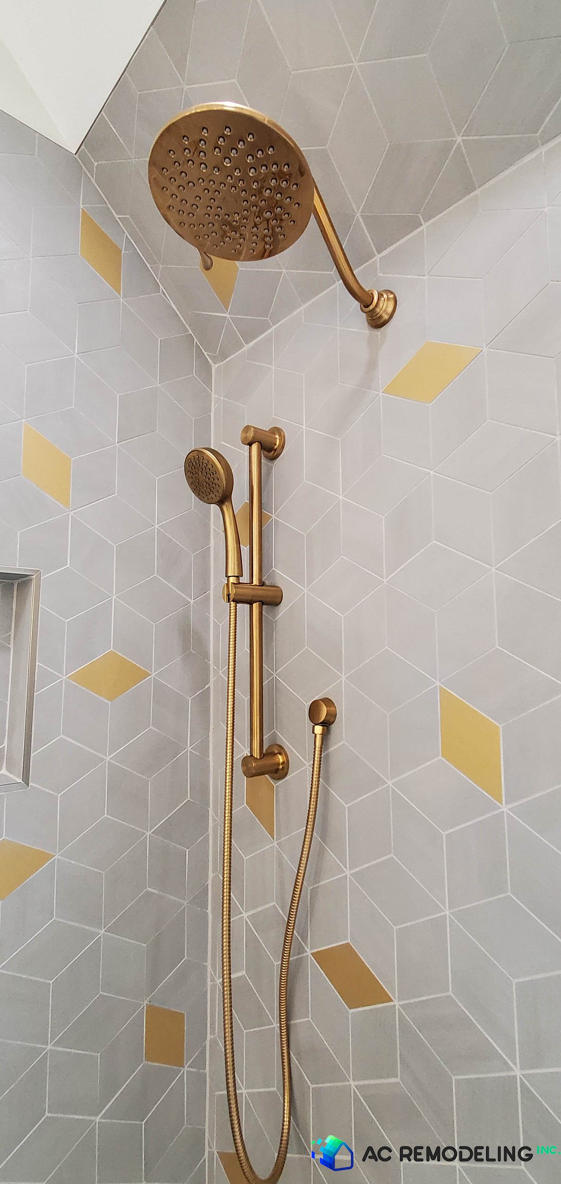 Brushed gold fixtures